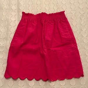 Pink Jcrew scalloped hem skirt